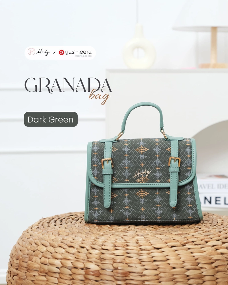 Product image Yasmeera Official - Granada Bag By Hody & Yasmeera 25 cm x 8,5 cm x 18 cm (P x L x T) DARK GREEN